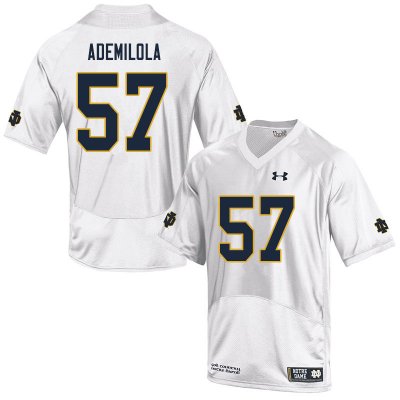 Notre Dame Fighting Irish Men's Jayson Ademilola #57 White Under Armour Authentic Stitched College NCAA Football Jersey UTA5699OM